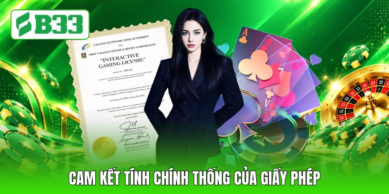 Cam kết tính chính thống của giấy phép