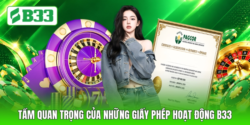 Tầm quan trọng của những giấy phép hoạt động B33